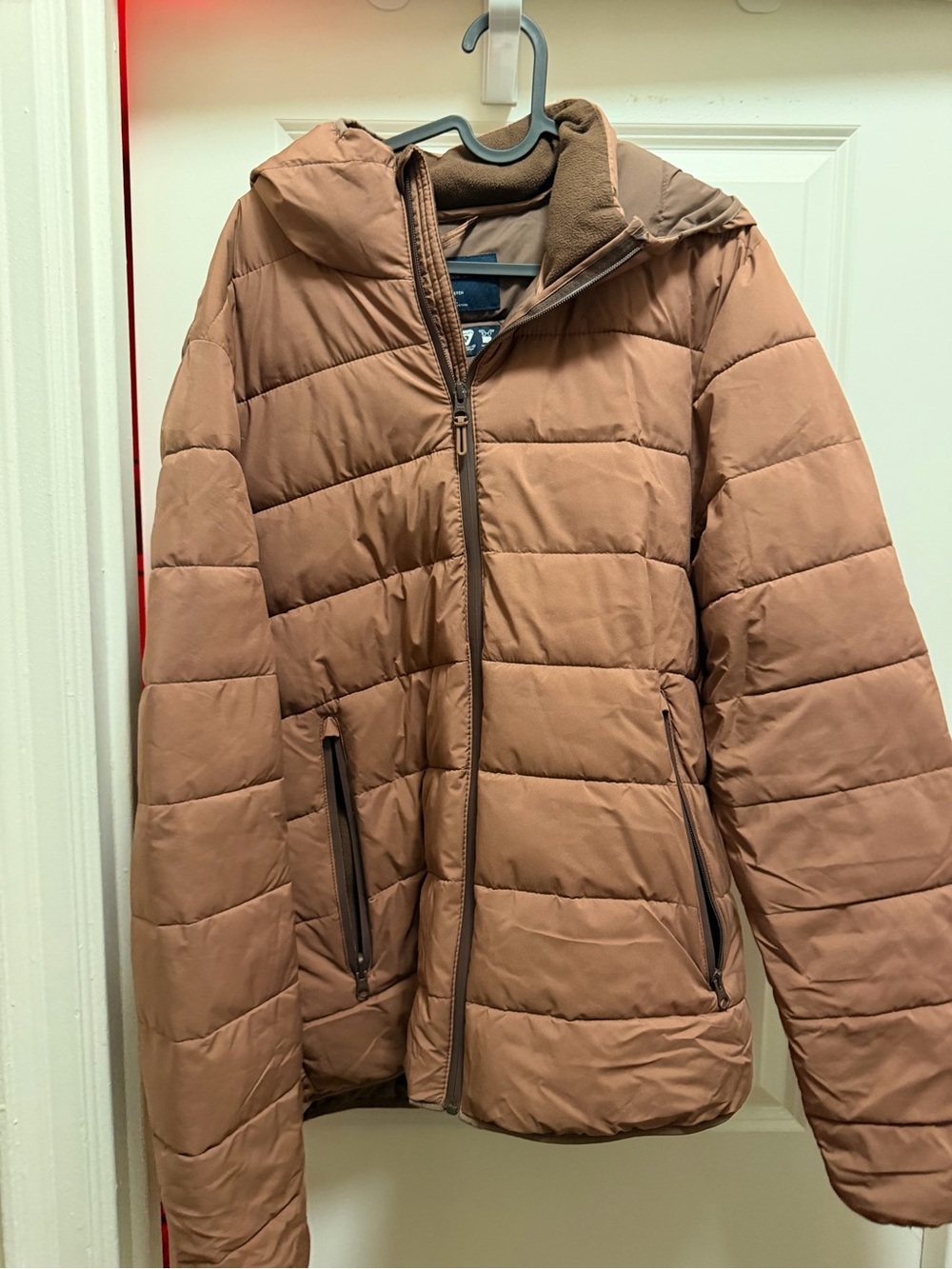 Abercrombie & Fitch Men's Puffer Jacket in Light Brown